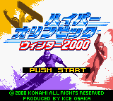 Hyper Olympic Winter 2000 title screen for GameBoy Color